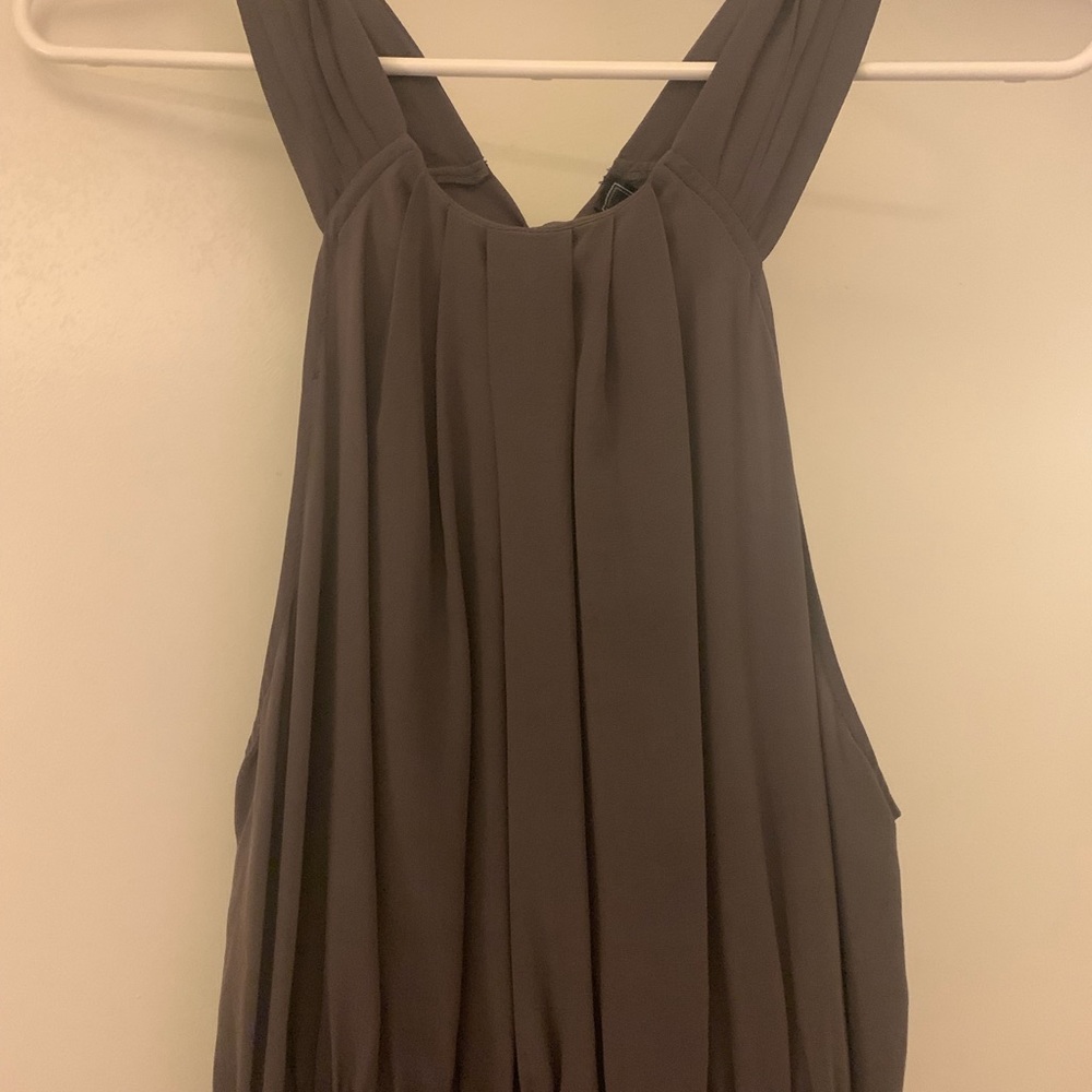 Dark grey dress with sequin on the bottom
